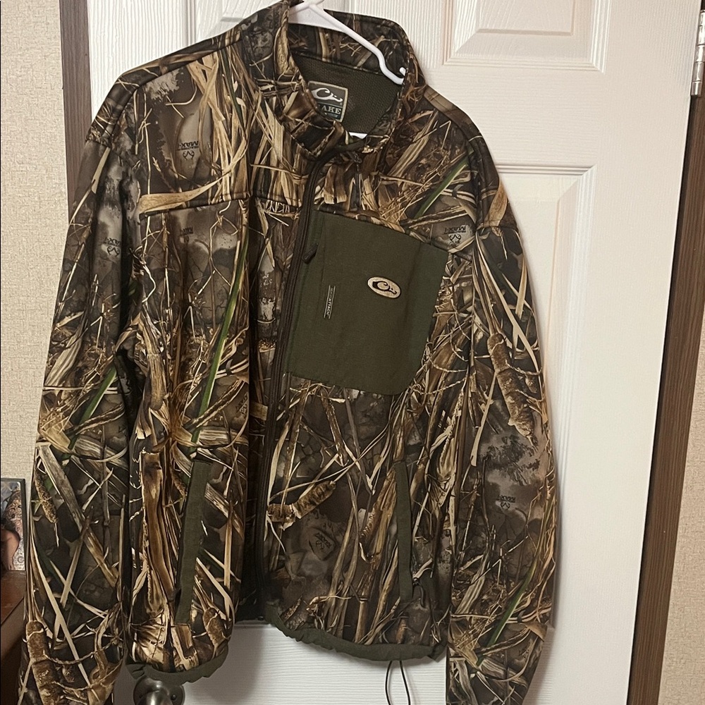 Drake Men's Camouflage Performance Jacket Realtree Max 7 Camo Waterproof